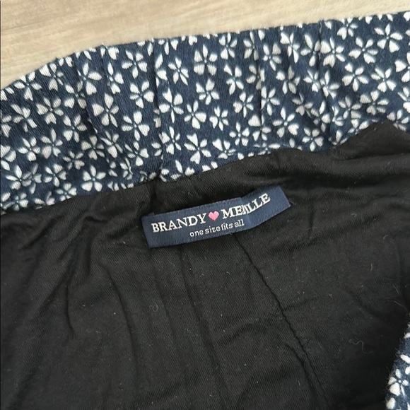 Brandy Melville Black and White A-Line Maxi Skirt with Slit - Picture 7 of 7